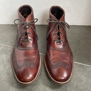 Cole Haan Leather Liam Wing-tip Chukka Boots, Size 11-1/2 M